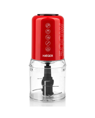 HAEGER PICADORA 500W CAPACIDADE 200GR LAMINA AÇO INOX VERMEL HAEGER PICADORA 500W CAPACIDADE 200GR LAMINA AÇO INOX VERMEL