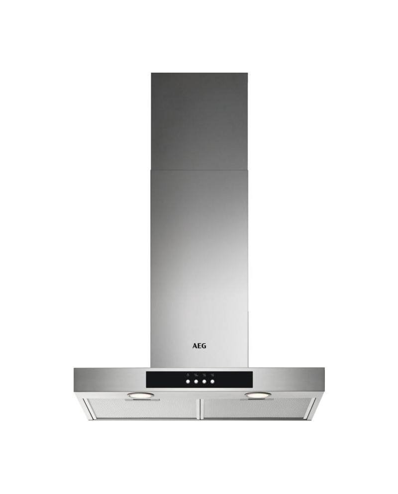 AEG CHAMINE PAREDE 60CM 600m3/h VIDRO PRETO/INOX C