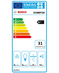 BOSCH EXAUSTOR 86CM 3VEL+1INT 820M3/H PRETO (A++)