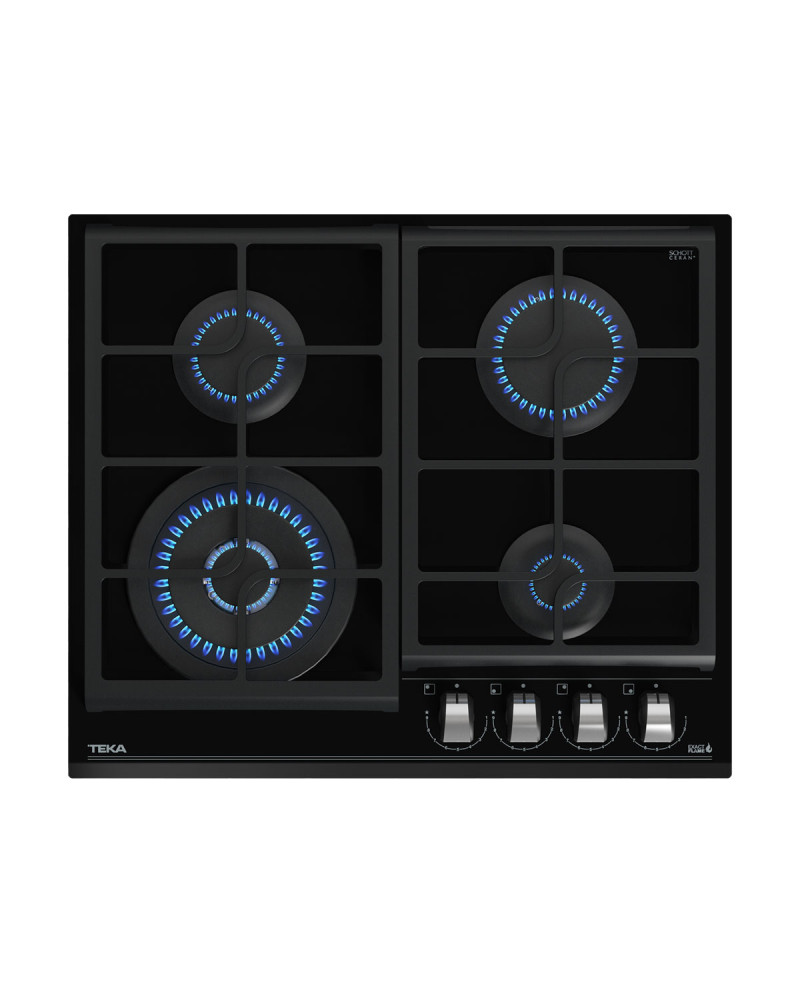 TEKA PLACA CRISTALGAS 60CMS 4G BUT C/ INJ.P/ GAS NAT