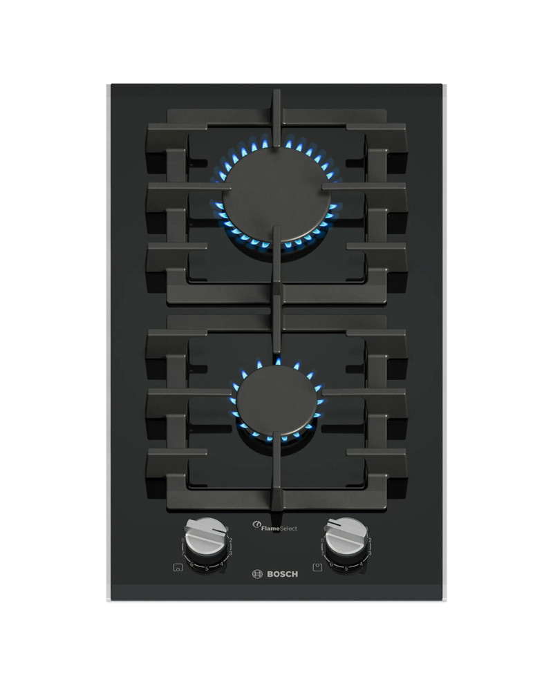 BOSCH DOMINO GAS 30CM VIDRO PRETO