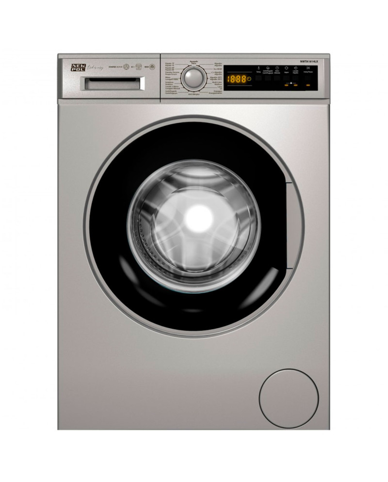 NEW POL MAQUINA ROUPA 8KG 1400RT SILVER (A)