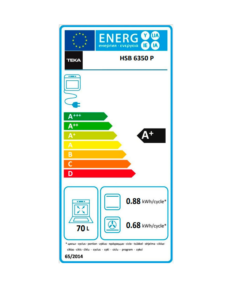 TEKA FORNO 70LT MULTIF 8 FUNÇOES PIROLITICO INOX A+