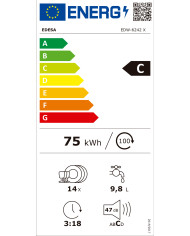 EDESA MAQUINA LOUÇA 7 PROGRAMAS INOX (C)