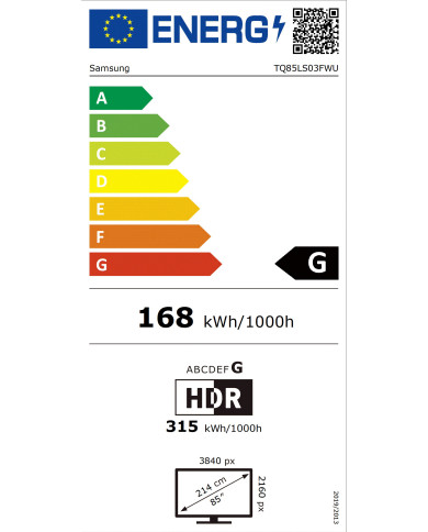 SAMSUNG THE FRAME 85" UHD 4K SMART TV 4HDMI 2USB (G)