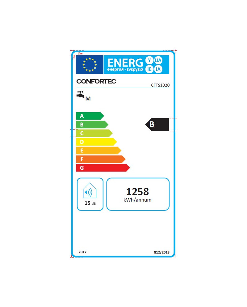 CONFORTEC TERMOACUMULADOR 100LT 1500W SLIM (C)