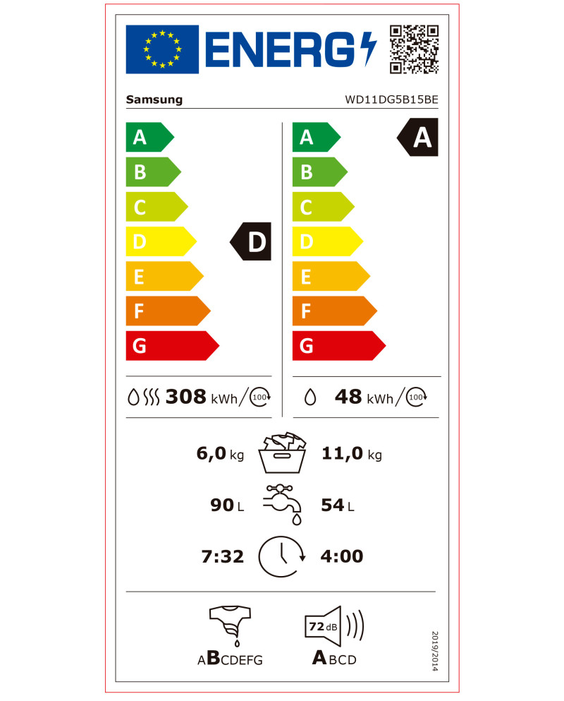 SAMSUNG MAQUINA LAVAR 11KG E SECAR 6KG 1400RT (D)
