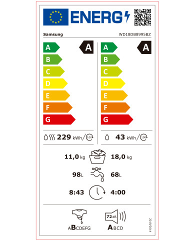 SAMSUNG MAQUINA LAVAR 18KG E SECAR 11KG 1000RT CINZA (A) SAMSUNG MAQUINA LAVAR 18KG E SECAR 11KG 1000RT CINZA (A)