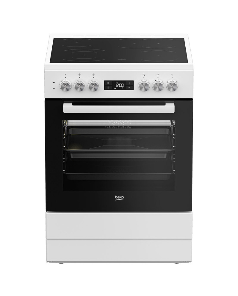 BEKO FOGAO 4 ZONAS VITRO FORNO 72LT MULTIF 60X60CMS BRANCO A