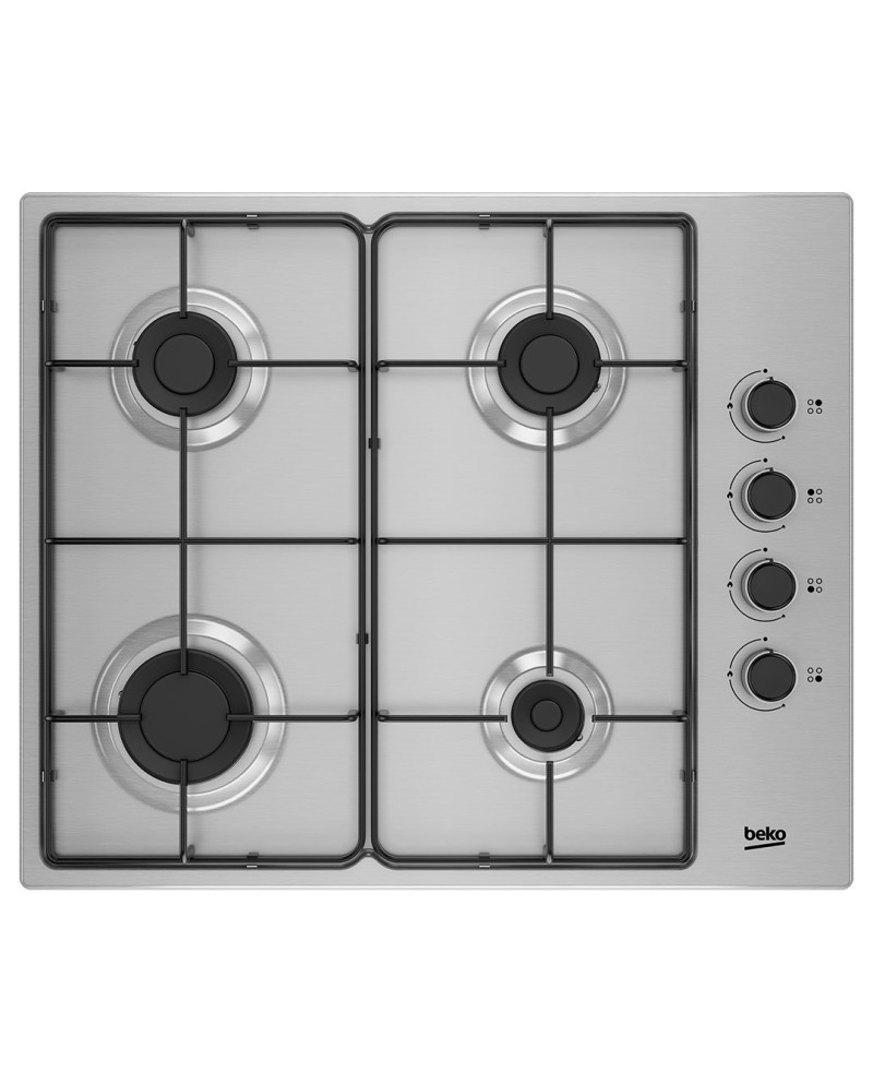BEKO PLACA 4 GAS 60CM S/ISQUEIRO VALVULA SEGURANÇA INOX