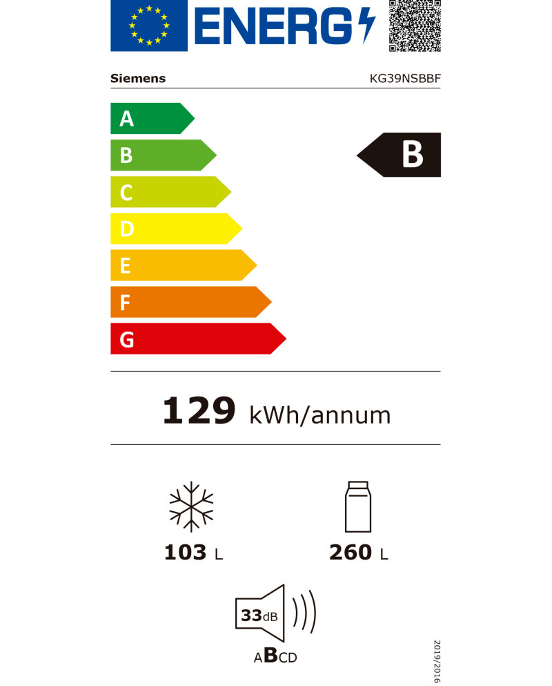 SIEMENS COMBINADO 2,03X0,60X66MT 363LT NF PRETO (B)