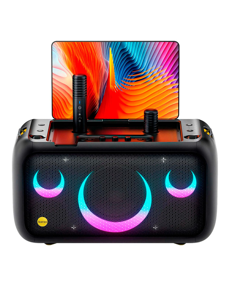IKARAO COLUNA PORTATIL BLUETOOTH KARAOKE 800W