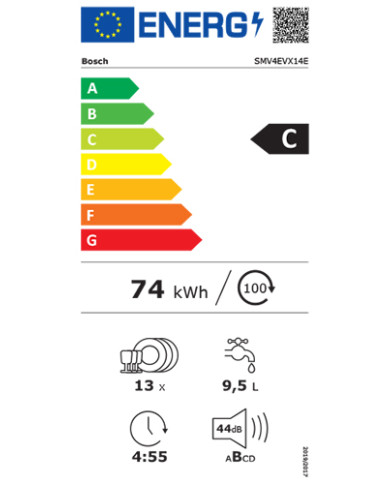 BOSCH MAQUINA LOUÇA INTEG TOTAL 6PROG 13TALHERES (C)
