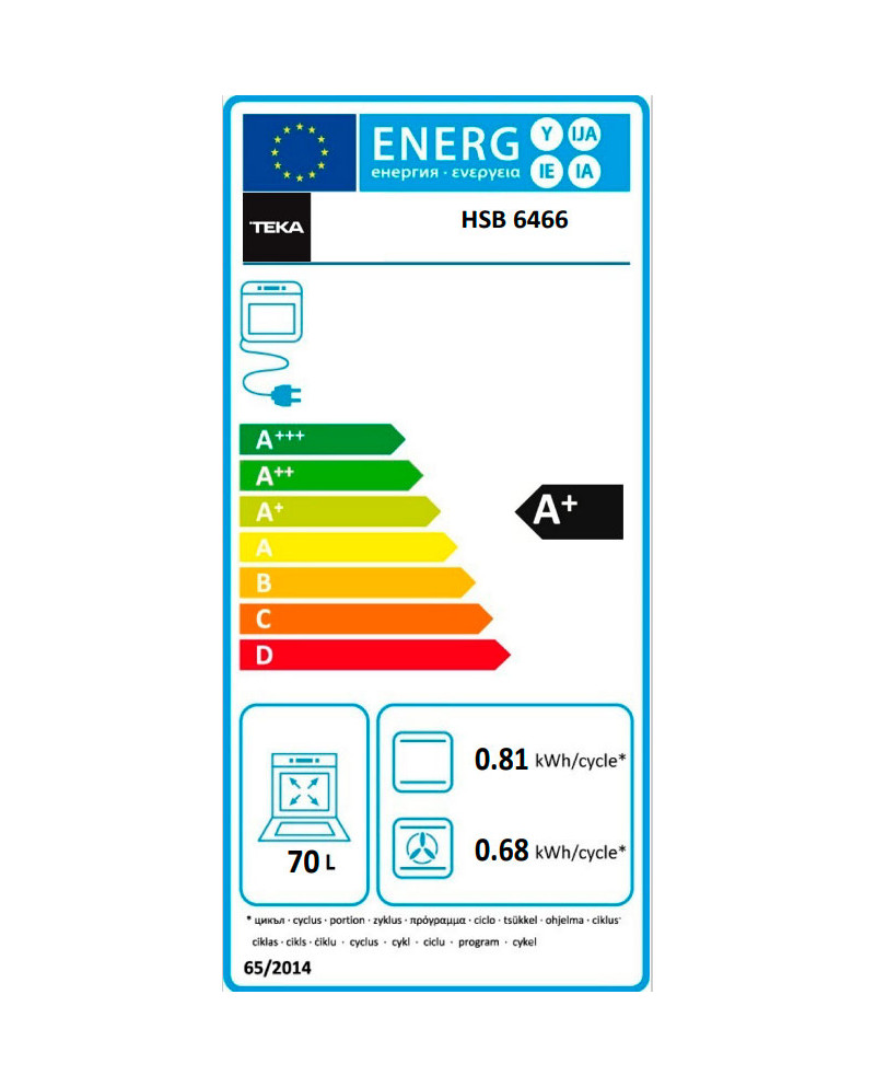 TEKA FORNO MULTIF 71LT AIRFRY PRETO (A+)