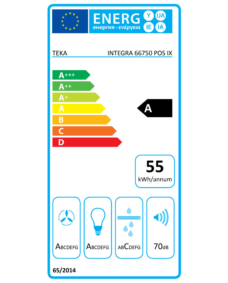 TEKA CHAMINE 60CM 620M3/H 3VELOC (A)