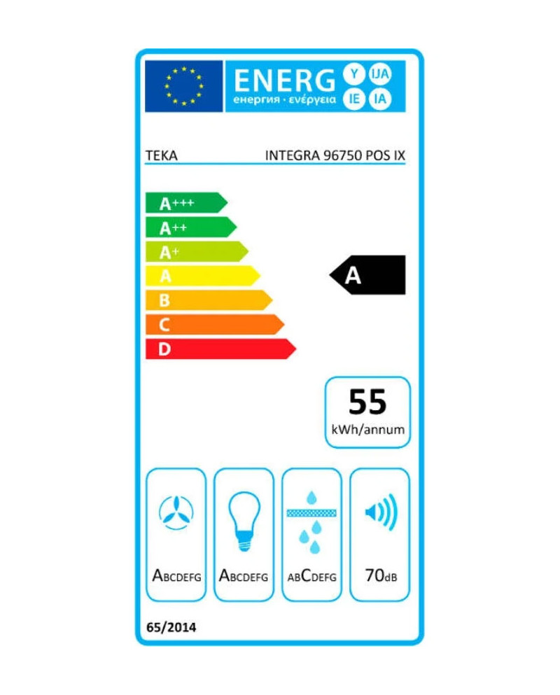 TEKA CHAMINE 90CM 620M3/H 3VELOC A