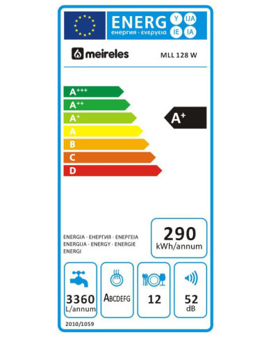 MEIRELES MAQUINA LOUÇA 6PROG 12TALHERES INOX (E)