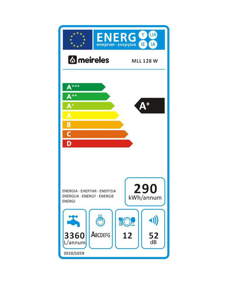 MEIRELES MAQUINA LOUÇA 6PROG 12TALHERES INOX (E)