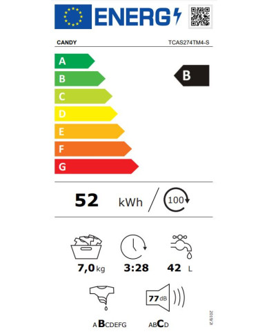 CANDY MAQUINA ROUPA CARGA SUPERIOR 7KG 1200RT (B)