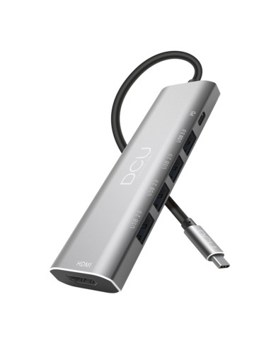 DCU ADAPTADOR HUB USB TIPO C A HDMI 4K+USB 3.0+3USB 2.0+100