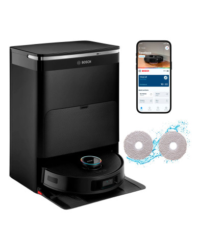 BOSCH ASPIRADOR ROBOT SPOTLESS MAX CAM ASPIRA E LAVA PRETO