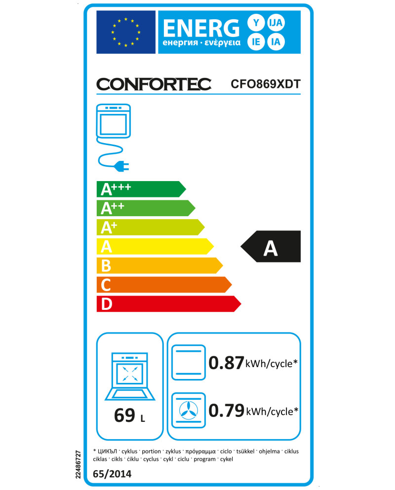 CONFORTEC FORNO MULTIFUNÇOES 69LT DISP.DIGITAL INOX A
