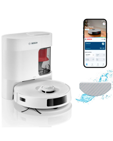 BOSCH ASPIRADOR ROBOT SPOTLESS ADVANCED+ ASPIRA E LAVA BRANC