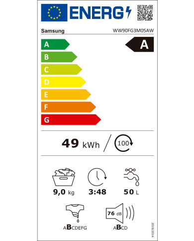 SAMSUNG MAQUINA ROUPA 9KG 1400RT (A)