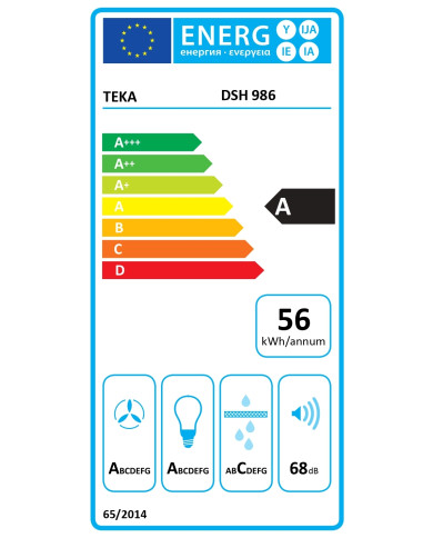 TEKA CHAMINE 90CM MAX 735M3/H PRETA (A)