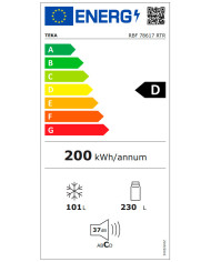 TEKA COMBINADO 1901X605X681MT NF 330LT AMERICAN RETRO (D)