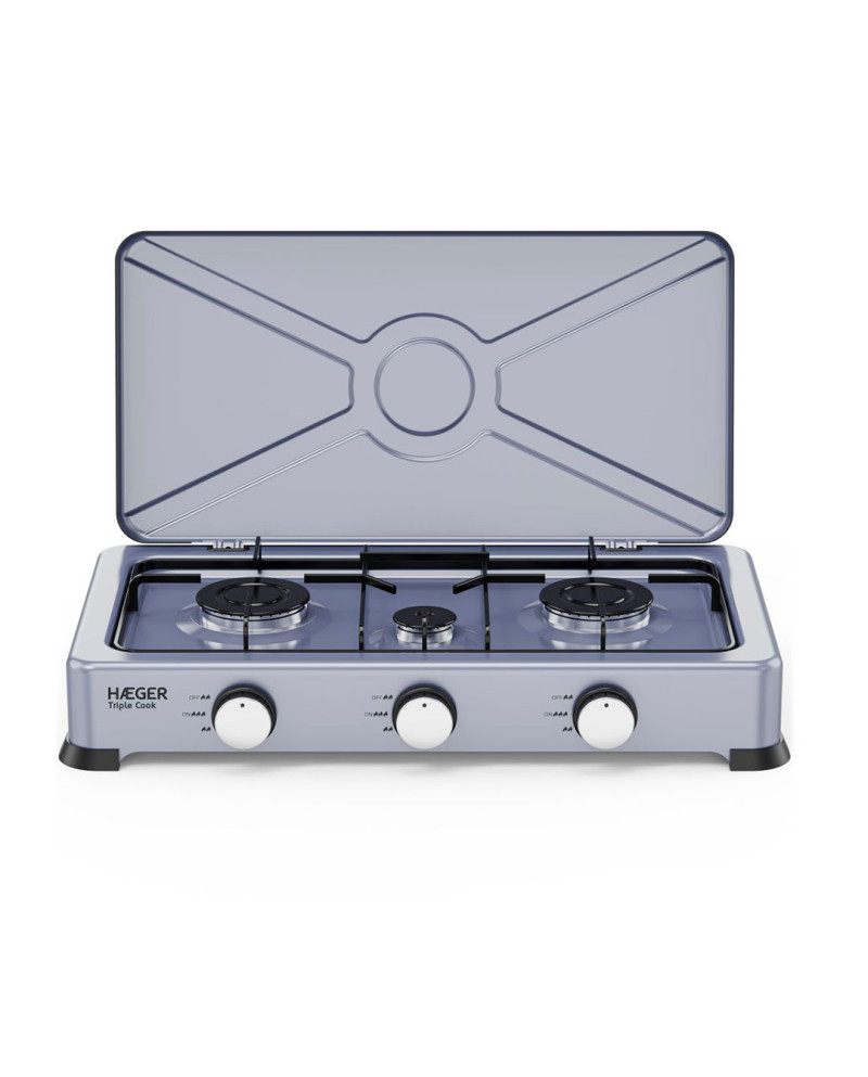 HAEGER FOGAREIRO GAS 3 BOCAS TRIPLE COOK