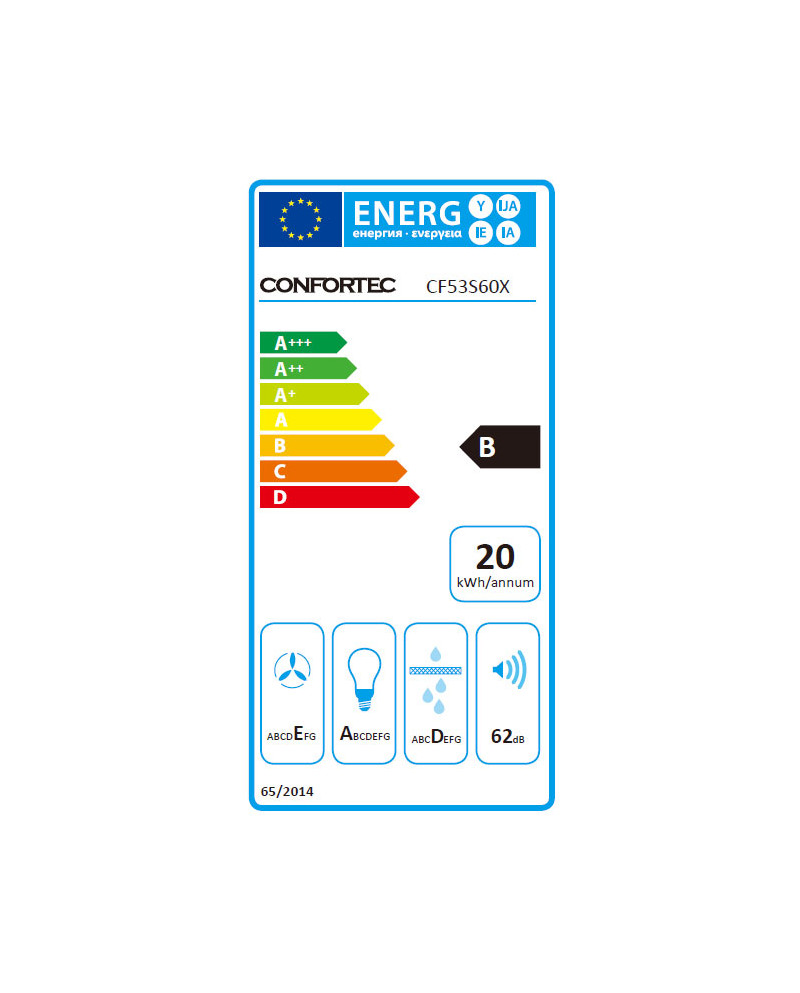 CONFORTEC EXAUSTOR 60CM 200M3H INOX (B)