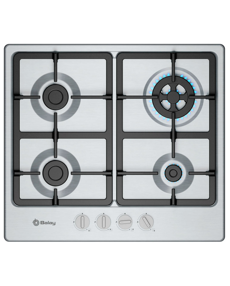 BALAY PLACA 4GAS 1WOK 60CM INOX