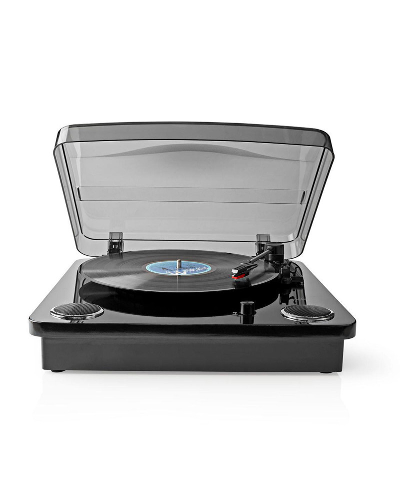 NEDIS GIRA DISCOS 33/45/78RPM 2X9W BT USB PRETO