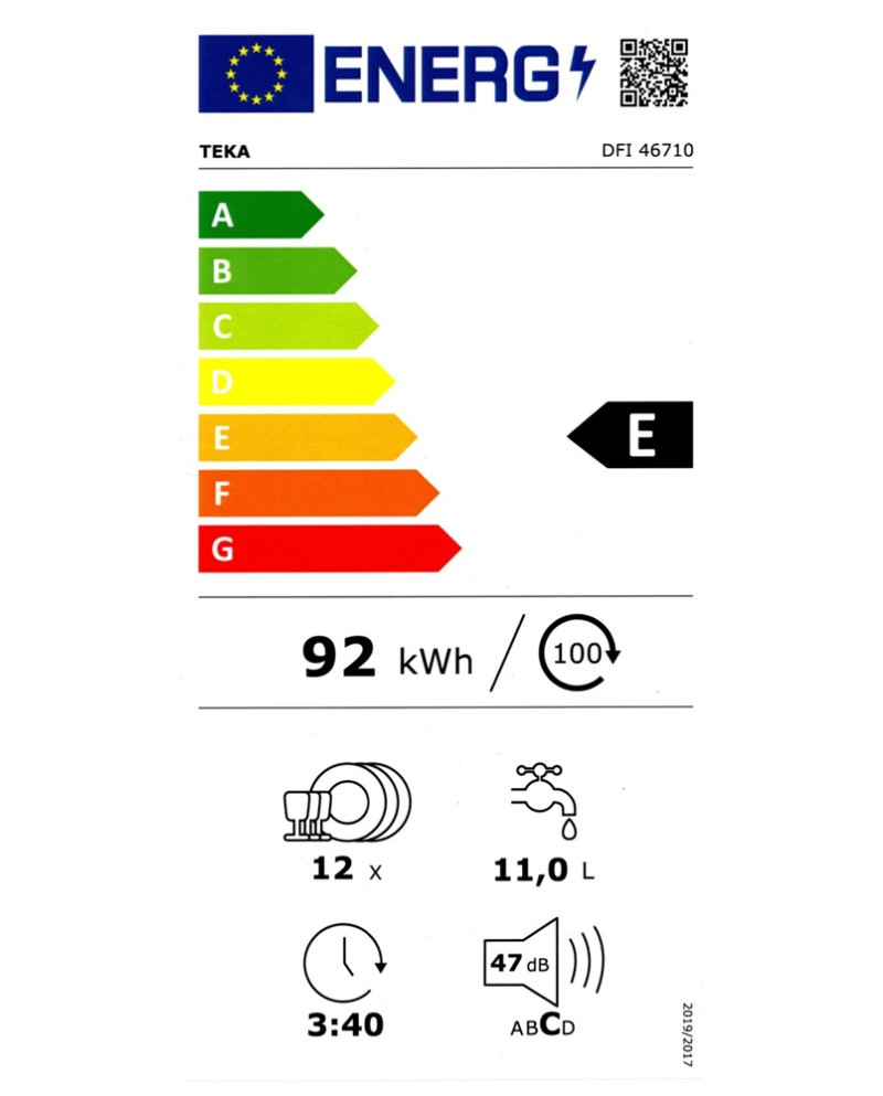 TEKA MAQUINA LOUÇA INT 5 PROG 12 TALHERES (E)