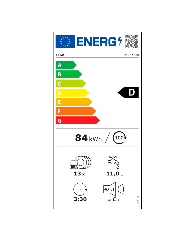 TEKA MAQUINA LOUÇA INTEG 6PROG 13 TALHERES (D)