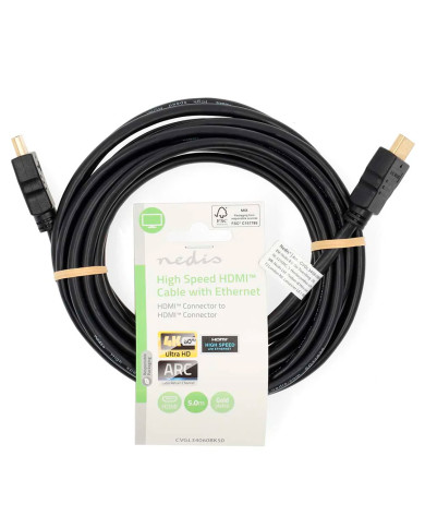 NEDIS CABO HDMI 5MT ALTA VELOCIDADE PRETO