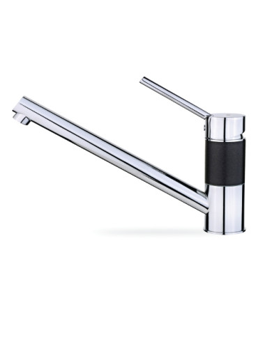 TEKA MISTURADORA CANO BAIXO CROMADA/PRETA