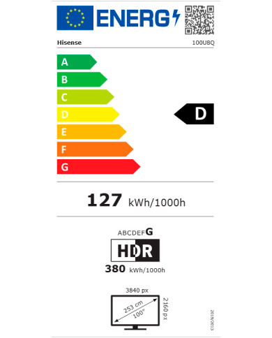 HISENSE ULED MINI LED 100" 4K UHD SMART TV 3HDMI 2USB (D)