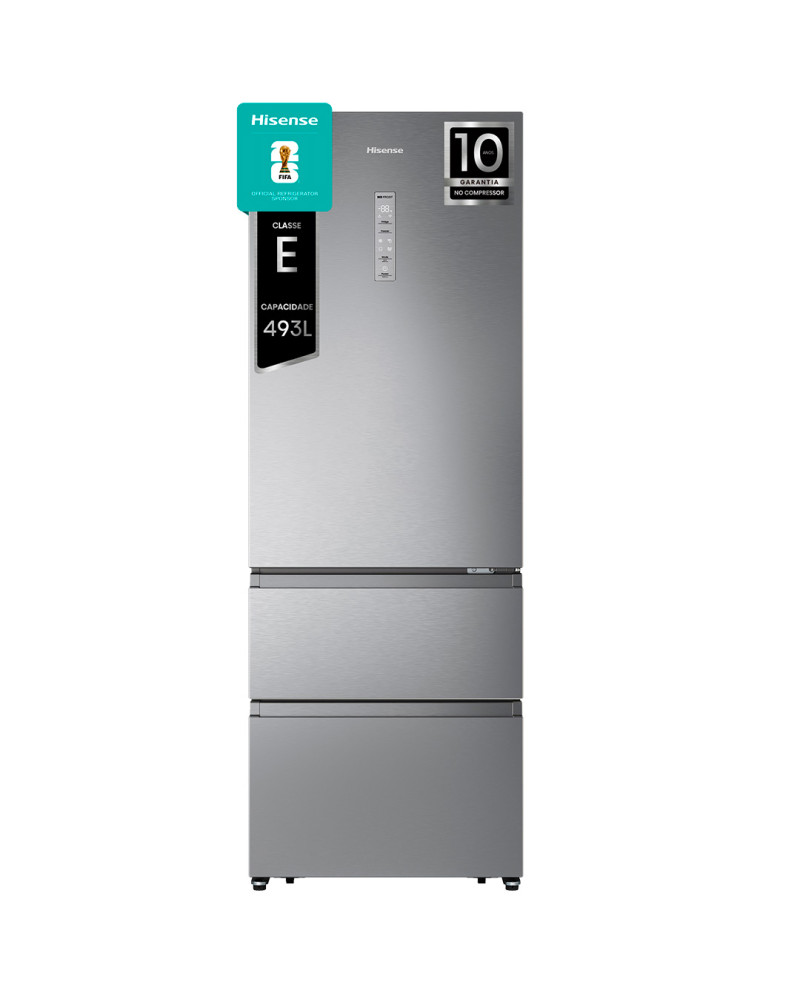 HISENSE COMBINADO 3PT 2017X595X579MT 493LT NF LOOK INOX (E)