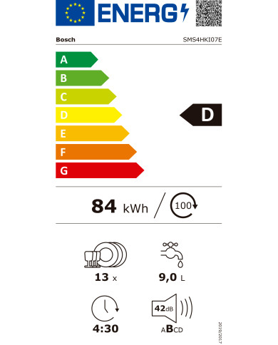 BOSCH MAQUINA LOUÇA 5PROG 13TALHERES INOX (C)