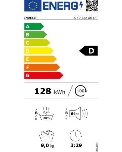 INDESIT SECADOR ROUPA 9KG BOMBA CALOR (D)
