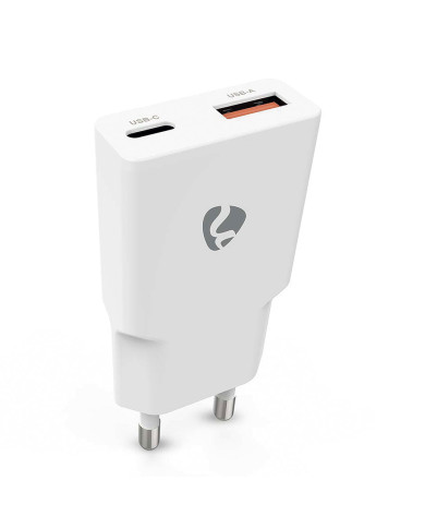 NEDIS CARREGADOR DE PAREDE RAPIDO 20W USB-A USB-C