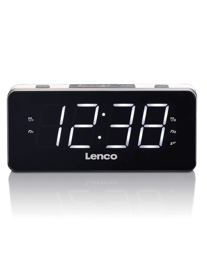LENCO RADIO RELOGIO DESPERTADOR 1.8" DISPLAY LED BRANCO
