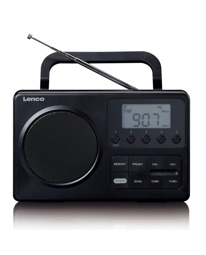 LENCO RADIO PORTATIL FM PLL 2.5" PRETO