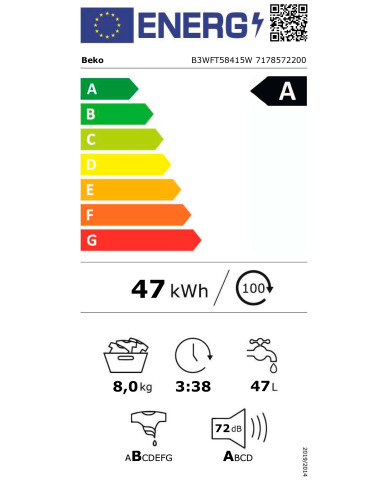BEKO MAQUINA ROUPA 8KG 1400RT (A)