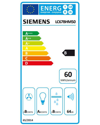 SIEMENS CHAMINE 60CM 3+1VELOC 752M3/H INOX B