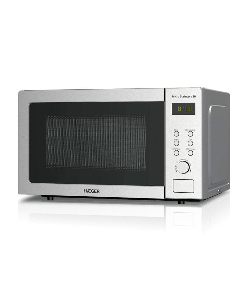 HAEGER MICROONDAS DIGITAL 28LT 900W GRILL1200W INOX