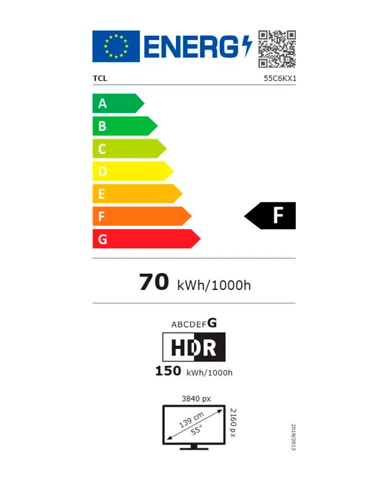 TCL MINI LED 55" 4K UHD GOOGLE TV 3HDMI 2USB (F)