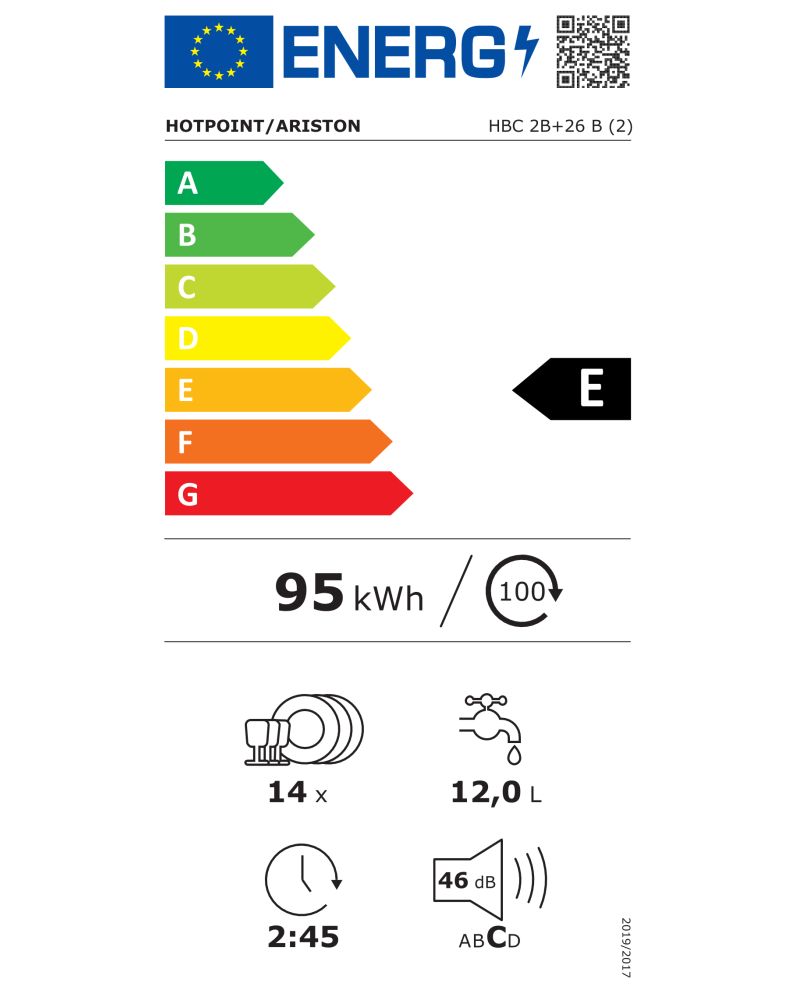 HOTPOINT MAQUINA LOUÇA INTEG PARCIAL 5PROG 14TALH (E)